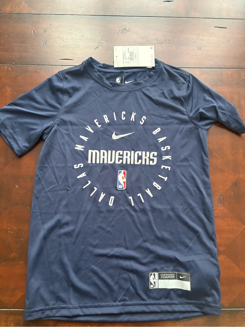 NBA Navy Dallas Mavericks Short Sleeve Logo Tee